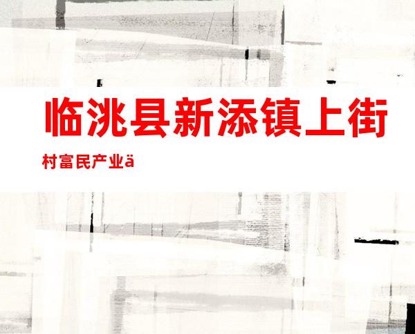 临洮县新添镇上街村富民产业专业合作社