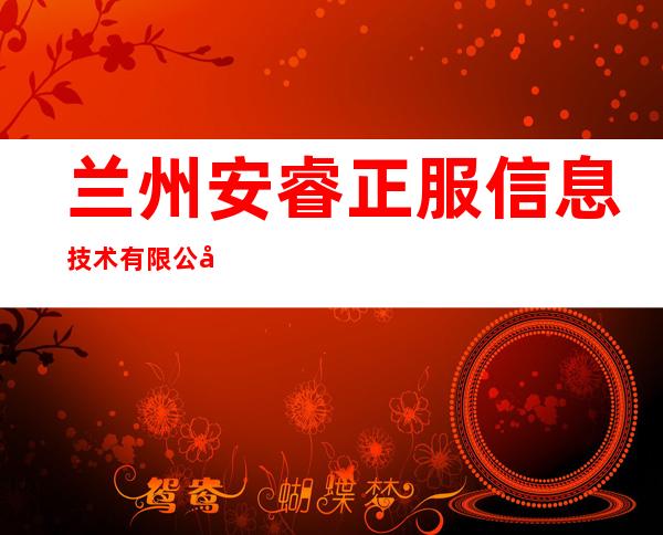 兰州安睿正服信息技术有限公司