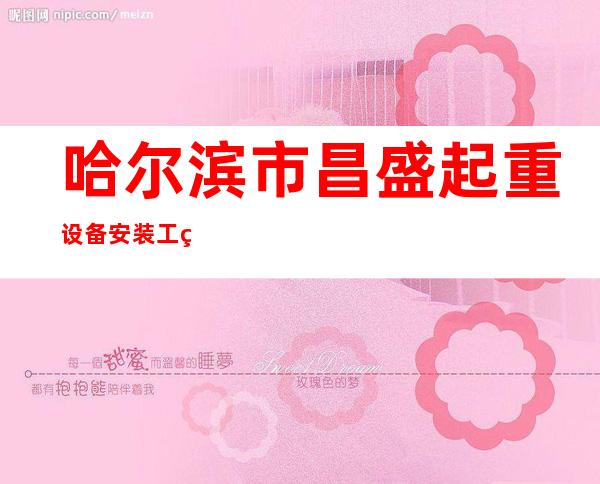 哈尔滨市昌盛起重设备安装工程有限公司