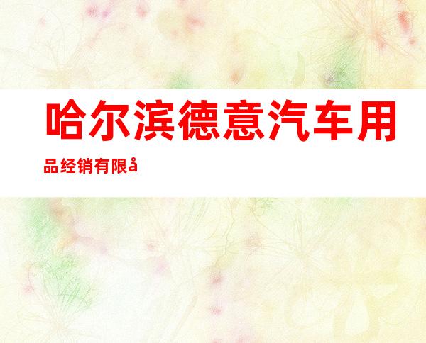 哈尔滨德意汽车用品经销有限公司