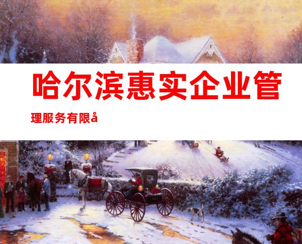 哈尔滨惠实企业管理服务有限公司