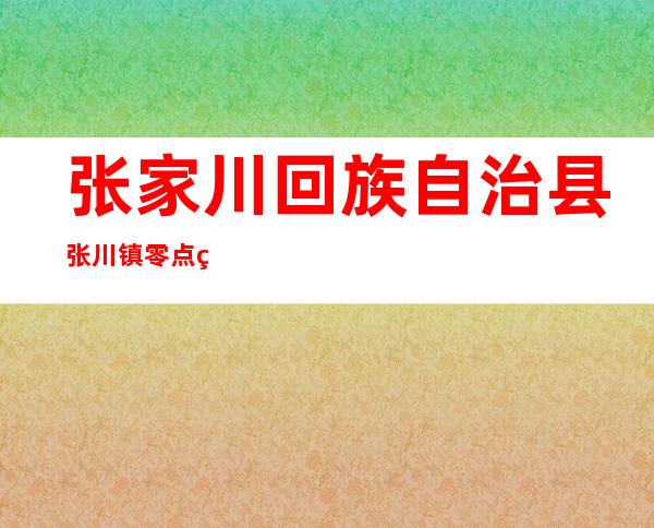 张家川回族自治县张川镇零点网吧