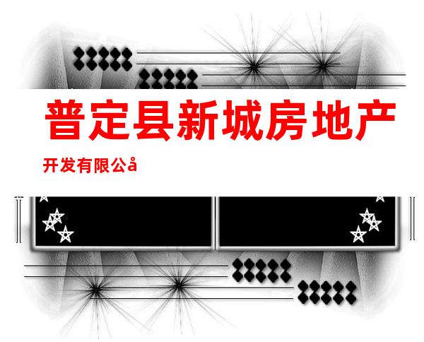 普定县新城房地产开发有限公司