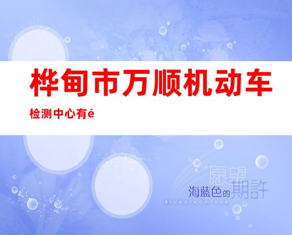 桦甸市万顺机动车检测中心有限公司