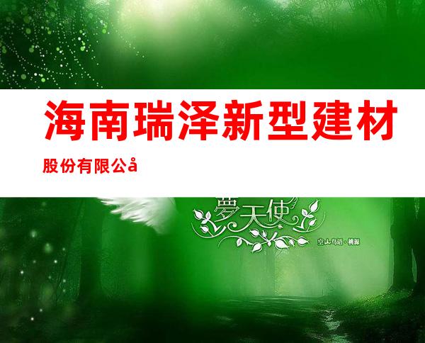 海南瑞泽新型建材股份有限公司崖城分公司