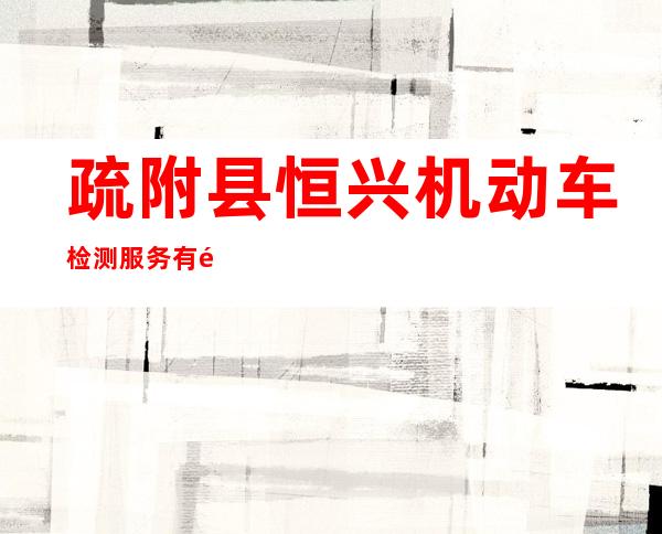 疏附县恒兴机动车检测服务有限公司