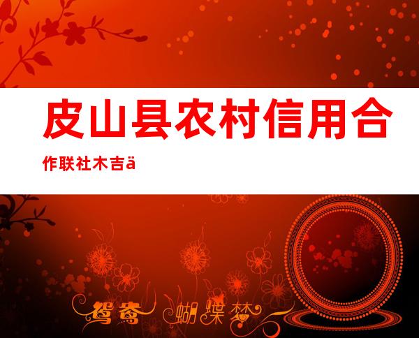 皮山县农村信用合作联社木吉信用社