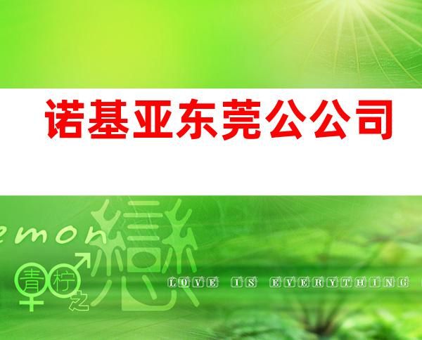 诺基亚东莞公公司