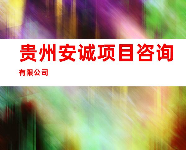 贵州安诚项目咨询有限公司