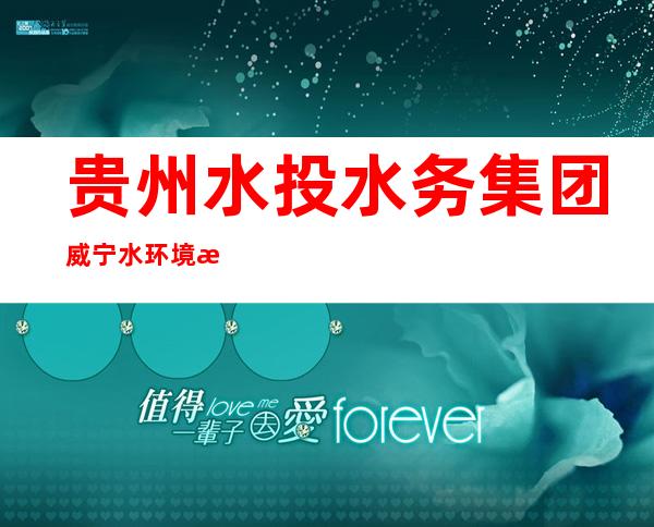 贵州水投水务集团威宁水环境有限公司