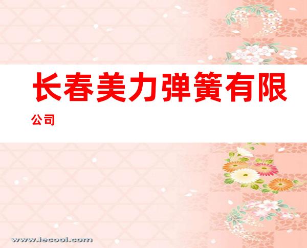 长春美力弹簧有限公司