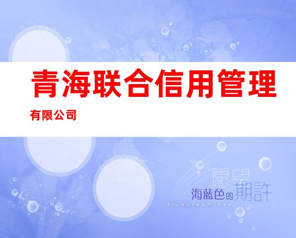 青海联合信用管理有限公司