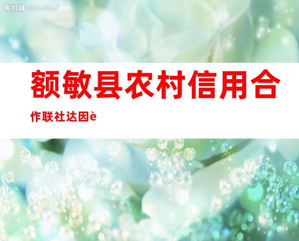 额敏县农村信用合作联社达因苏信用社