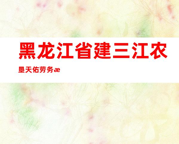 黑龙江省建三江农垦天佑劳务服务有限公司